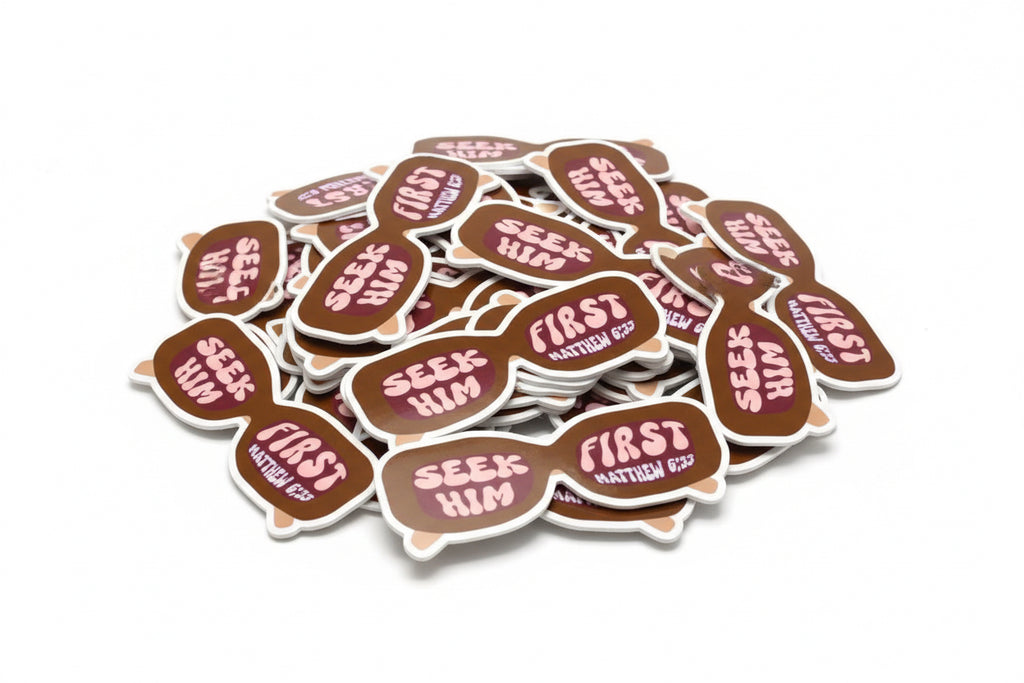 SEEK HIM FIRST SUNGLASSES STICKER
