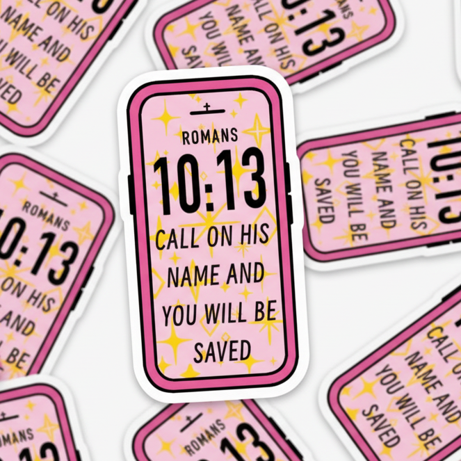 CALL ON HIS NAME PHONE STICKER