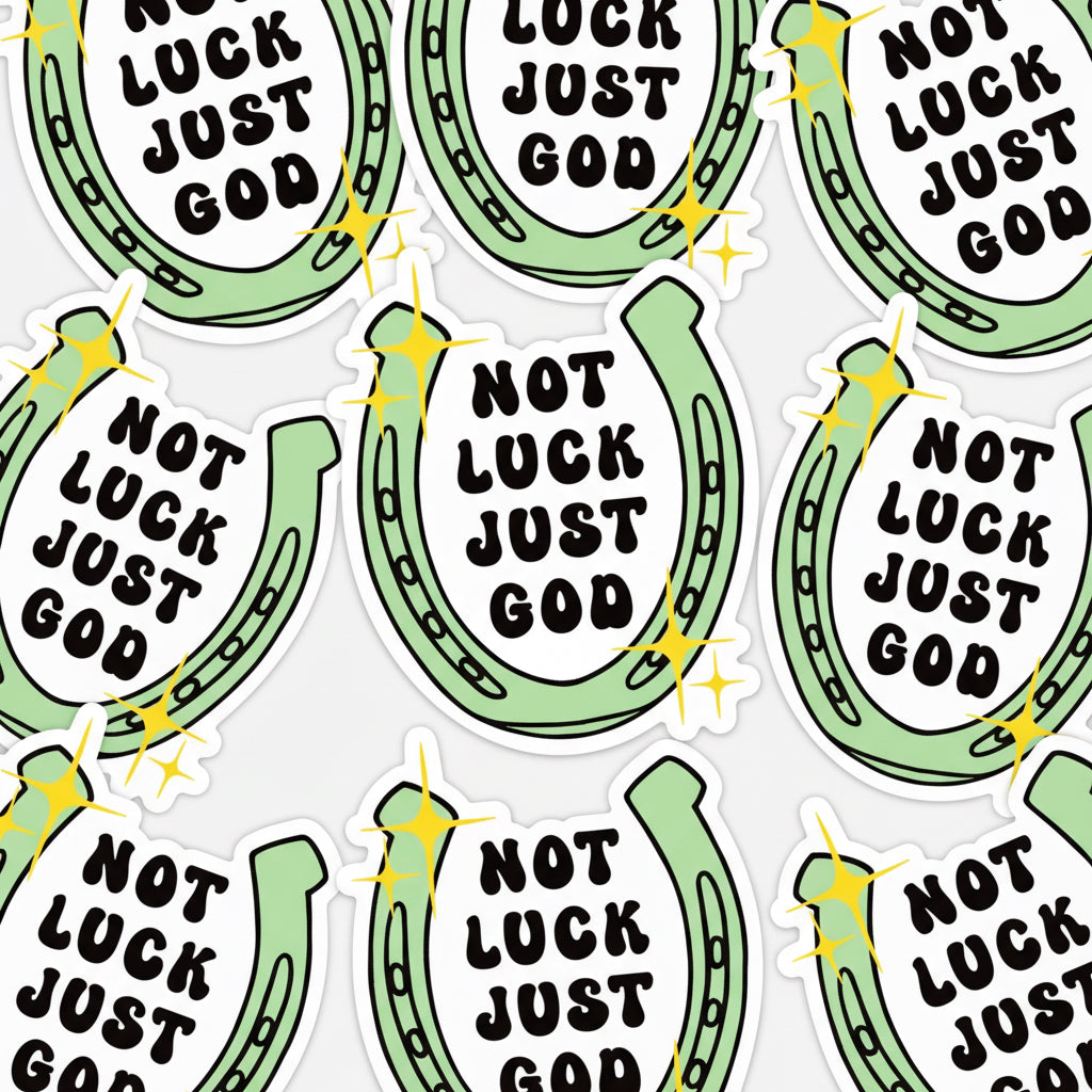 NOT LUCK JUST GOD STICKER