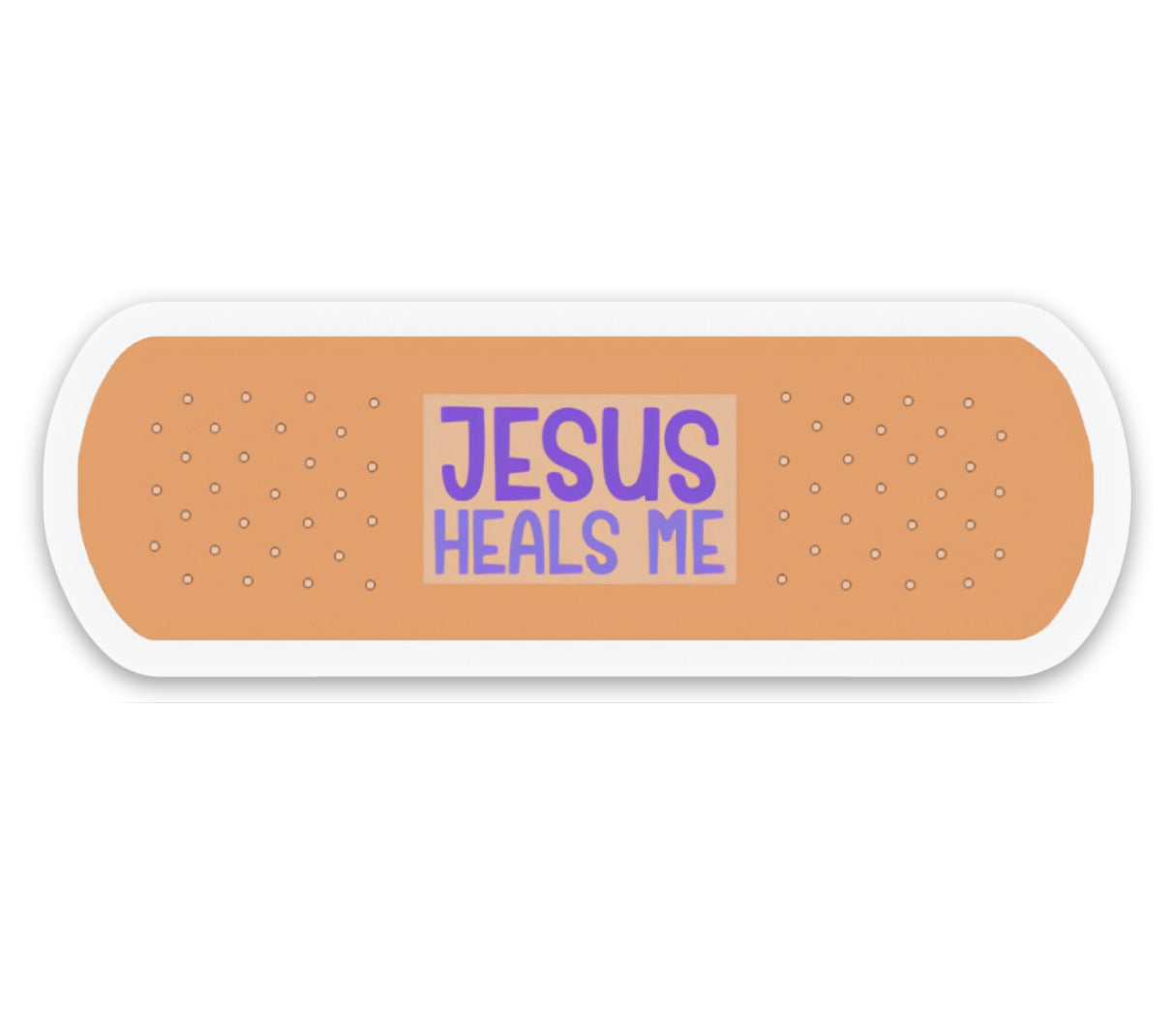 JESUS HEALS ME BANDAID STICKER